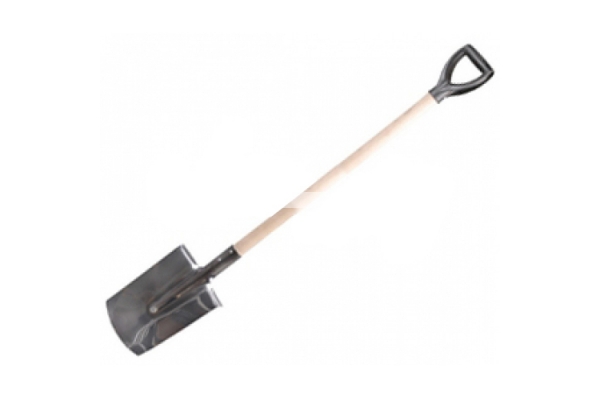 Лопата трапециевидная из нержавеющей стали, деревянный черенок, с рукояткой, ЗУБР Профессионал 4-39412_z01