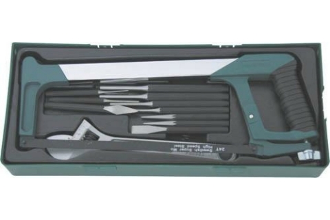 products/Набор инструмента ножовка, разводной ключ, зубила и выколотки в ложементе, 14 предметов Jonnesway M645114SP