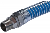MIGHTY SEVEN Шланг пневматический спиральный 13х18 мм, 15 м, полиуретановый, резьба 1/2",SD-24415
