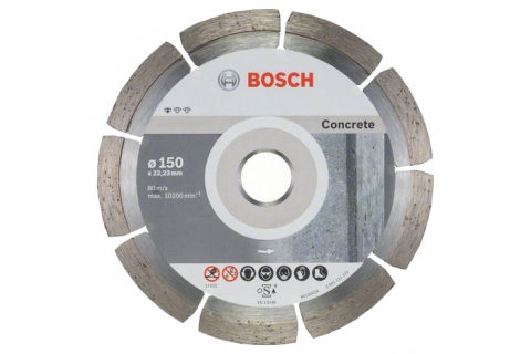 products/Диск алмазный по бетону (150х2х22.2 мм) 10 шт. Bosch 2608603241