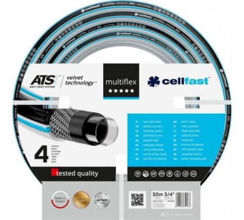 products/Садовый шланг Cellfast MULTIFLEX ATS VARIANT VT 3/4'', 50 м, арт. 13-221