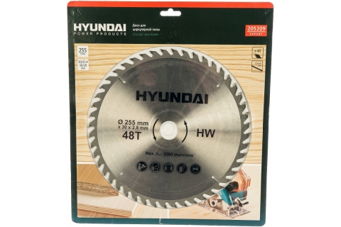 products/Диск по дереву HYUNDAI для циркулярных пил D255мм 205209, арт. 16346