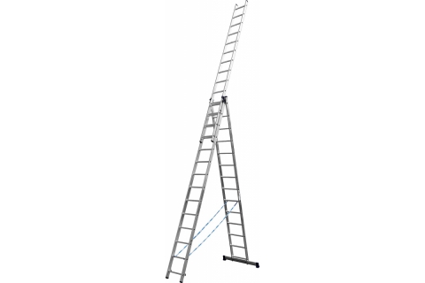 products/Лестница СИБИН универсальная,трехсекционная со стабилизатором, 14 ступеней 38833-14