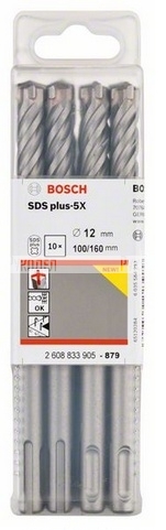 10 Сверло Bosch SDS plus-5X 12x100x160мм 2608833905