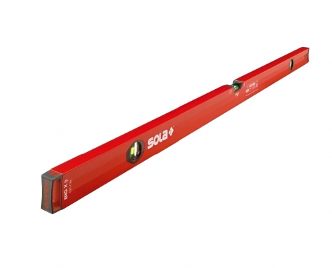products/Уровень SOLA BigX, брусковый, L=120см, 3 глазка, точность 0.5/0.75мм/м, красный