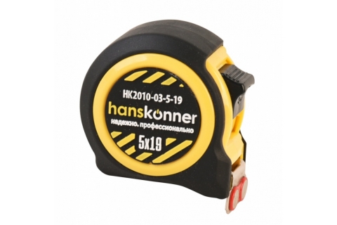 products/HK2010-03-5-19 Рулетка 5x19, 2 стопа,корпус на 32% компак.стандартного,мощный магнит,Hanskonner