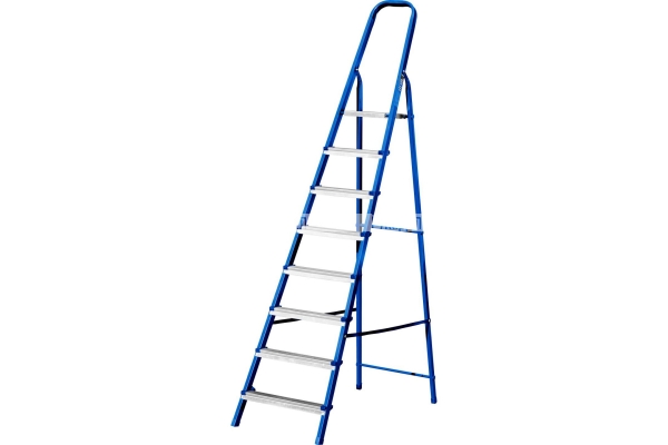 Стальная лестница-стремянка MIRAX 8 ступеней, 162 см, арт. 38800-08