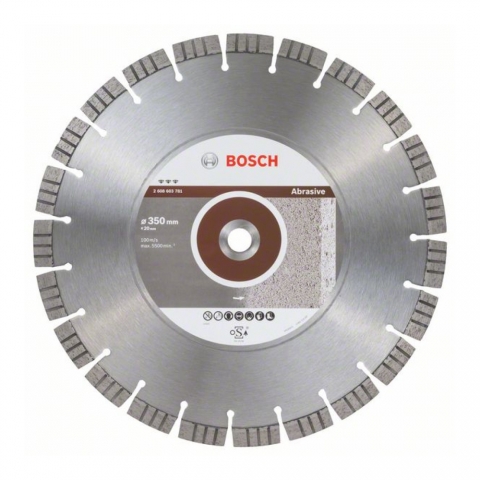 products/Алмазный диск Bosch Best for Abrasive 350х20 мм, по абразивным материалам, арт. 2608603781