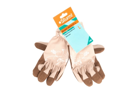 products/Женские рабочие перчатки Sturm р. L, коричнево-бежевые 8054-01-L