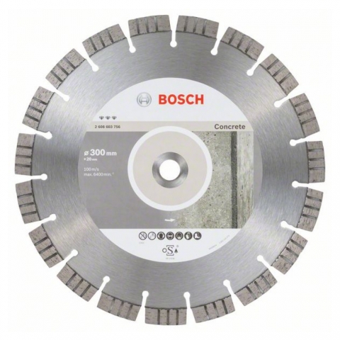 products/Алмазный диск Bosch Best for Concrete 300x20 мм, по бетону, арт. 2608603756