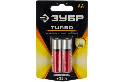 products/Щелочная батарейка Зубр 1.5 В, тип АА, 2 шт, Turbo 59213-2C_z01
