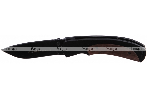 Нож ЗУБР "ЭКСПЕРТ" "НОРД" 47708 складной, эргономичная металлическая рукоятка с деревянными вставками, 190мм/лезвие 80мм