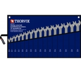 Набор ключей комбинированных Thorvik в сумке, 16 предметов (6-19, 22, 24 мм) (в тубусе Thorvik), арт. CWS0016T 