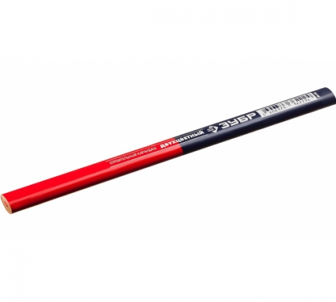 products/Двухцветный строительный карандаш ЗУБР КС-2 180 мм 06310