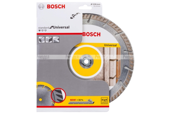 Алмазные диски (230х22.2 мм, 2 шт.) Standard for Universal + SDS-clic гайка Bosch06159975H5