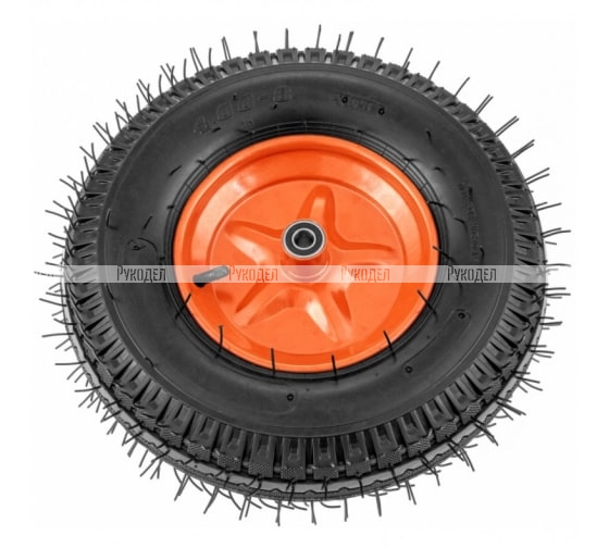Колесо пневм. усилен. шина 8PR, 4.00-8 D400мм, подш. внут. диам. 12мм, длина оси 90мм// Palisad арт. 68952