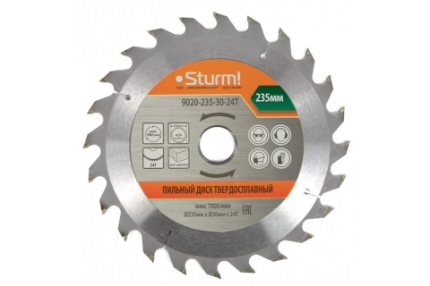 products/Диск пильный (235x30/20 мм; 24 зуба) Sturm 9020-235-30-24T