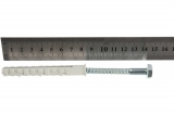 Дюбель рамный нейлоновый, в комплекте с оцинкованным шурупом, шестигранная головка, 10 x 80 мм, 50 шт, ЗУБР Профессионал 4-301475-10-080