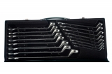 W69116S JONNESWAY Набор ключей гаечных комбинированных с накидным изогнутым профилем 75° в кейсе, 7-24 мм, 16 предметов
