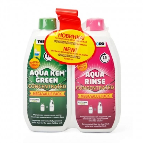 products/Набор концентрированных жидкостей Aqua Kem Green Concentrated 0.75 л/Aqua Rinse Concentrated 0.75 л Thetford 30666BB