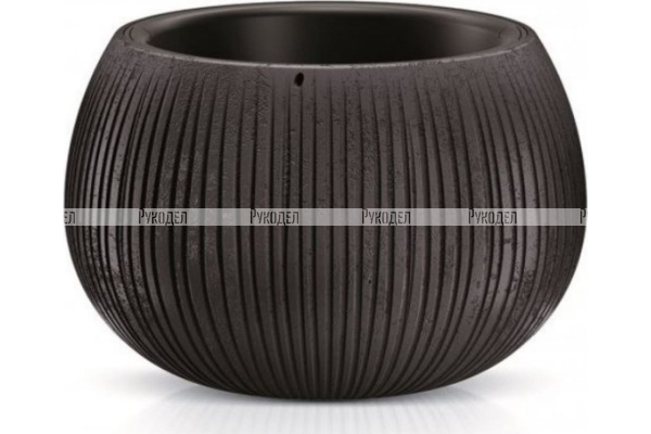 Кашпо для цветов Prosperplast Beton Bowl DKB290-B411 чёрный 3,9 л