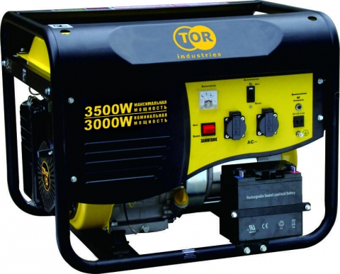 products/Генератор бензиновый TOR TR3500 3,0кВт 220В 15л с ручным запуском, 1009782