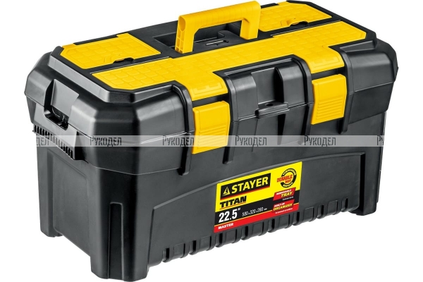 Пластиковый ящик для инструментов STAYER Titan-22 553 x 320 x 310 мм (22") 38016-22
