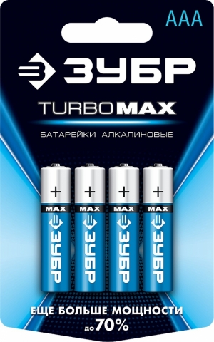 products/Щелочная батарейка 1.5 В, тип ААА, 4 шт, ЗУБР Turbo-MAX 59203-4C_z01