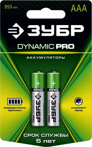 products/Аккумулятор Ni-Mh "DYNAMIC PRO" ЗУБР 59271-2C, ААА, 2шт на карточке
