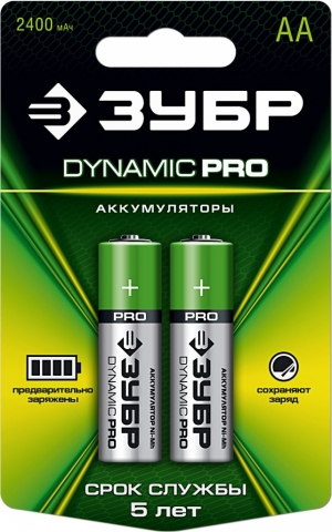 products/Аккумулятор Ni-Mh "DYNAMIC PRO" ЗУБР 59275-2C, АА, 2шт на карточке