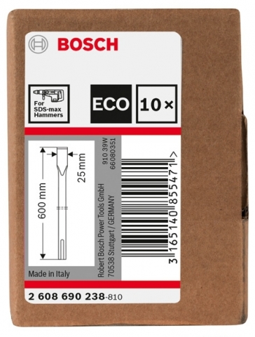 products/Зубило плоское (600 мм; 10 шт.) Bosch 2608690238