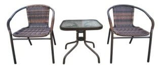 products/Комплект мебели Асоль-3B (иск. ротанг)  TLH-037B/055S-45х45 Brown 2Pcs