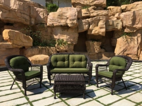 products/Комплект мебели(иск. ротанг)  LV520BG Brown/Green 