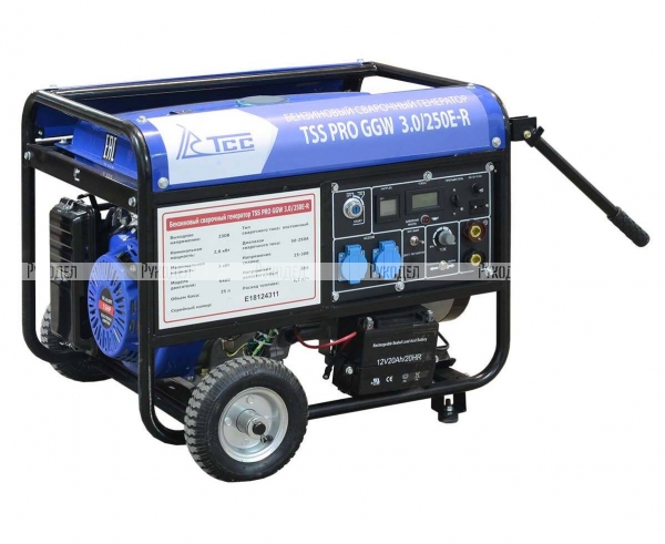 Бензиновый сварочный генератор TSS PRO GGW 3.0/250E-R, арт. 022832