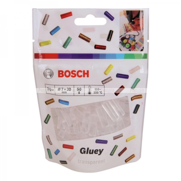 Клеевые стержни Bosch для Gluey 7x20 мм 70 шт. прозрачные