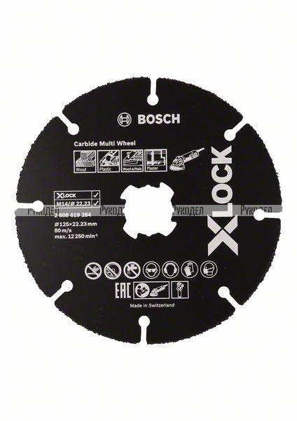 X-LOCK Отрезной круг Bosch ПО ДЕРЕВУ ДЛЯ УШМ 125 ММ