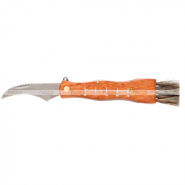 Нож грибника складной, 145 мм, деревянная рукоятка Palisad, 79004