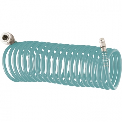products/Полиуретановый спиральный шланг профессиональный BASF, 10 м, с быстросъемными соединениями Stels 57007