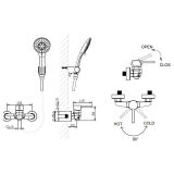 Смеситель для душа Bravat Slim TF9332366CP-01-RUS