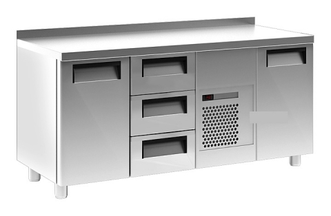 products/Шкаф холодильный T70 M3-1 (3GN/NT Carboma) с бортом (0430-2 корпус нерж 2 двери 3 ящ) Полюс 1801859p.1584