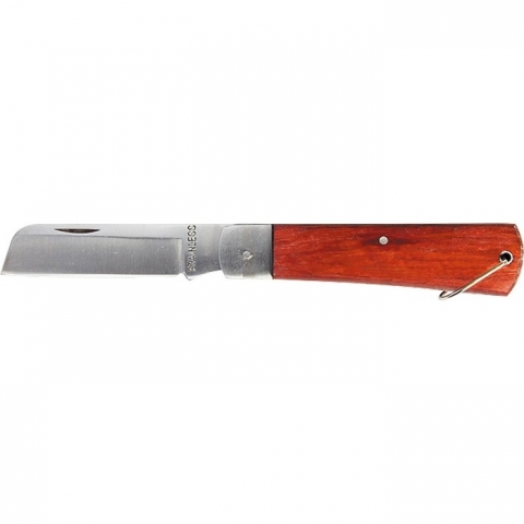 products/Нож складной, 200 мм, прямое лезвие, деревянная ручка Sparta 78998