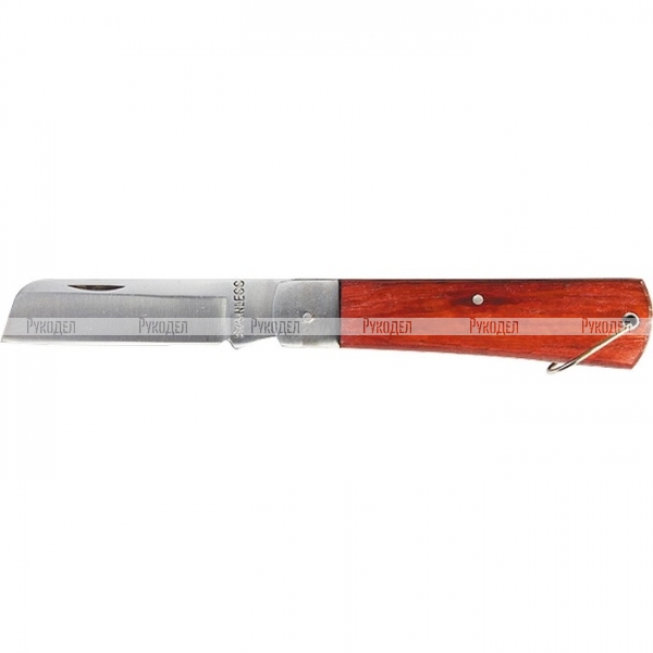 Нож складной, 200 мм, прямое лезвие, деревянная ручка Sparta 78998