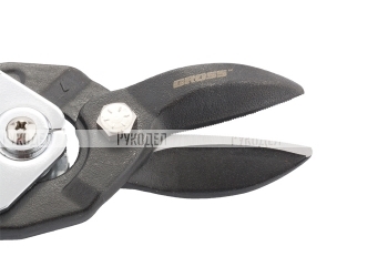 Ножницы по металлу Piranha усиленные,255 мм,прямой рез,сталь-СrMo,двухкомпонентные рукоятки GROSS, арт. 78347