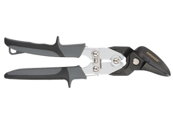 products/Ножницы по металлу Piranha, усиленные, 255 мм, прямой и левый рез, сталь-СrMo, двухкомпонентные рукоятки GROSS 78349