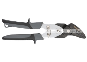 Ножницы по металлу Piranha, усиленные, 255 мм, прямой и левый рез, сталь-СrMo, двухкомпонентные рукоятки GROSS 78349