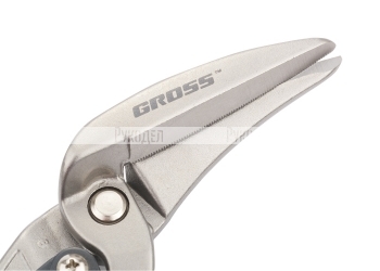 Ножницы по металлу Piranha, 270мм, прямой и левый проходной рез, сталь-СrMo, двухкомпонентные рукоятки GROSS 78331