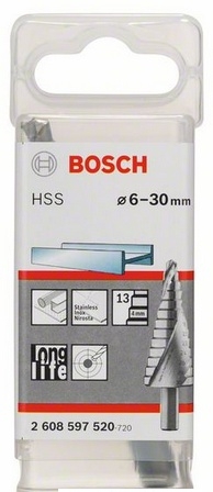 products/Сверло ступенчатое HSS (6-30 мм) хвостовик 10 мм BOSCH 2.608.597.520