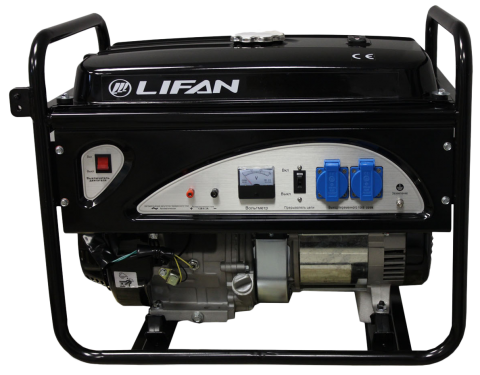 products/Бензиновый генератор LIFAN 6500 (5GF-3, 220В, 5/5,5 кВт, 4-х тактный, бензиновый, одноцилиндровый, с воздушным охлаждением, 13 л.с., объем 389см³, ручной запуск, 80 кг)
