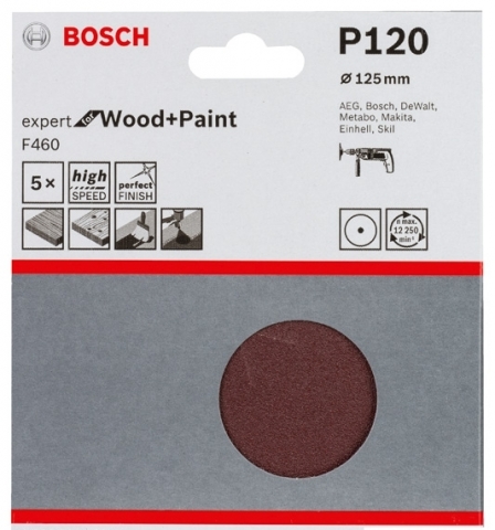 products/5 шлифлистов Expert for Wood+Paint ?125мм K120 1609200163