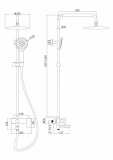 Душевая колонна со смесителем для ванны Riffle F6336370CP-A-RUS